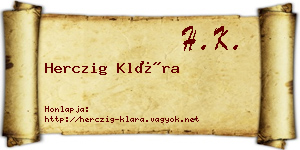 Herczig Klára névjegykártya